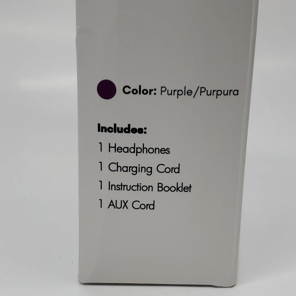 E.G. Audio Wireless Headset Noise Cancelling Hands Free Calling in Purp…